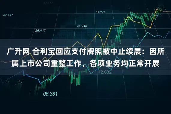 广升网 合利宝回应支付牌照被中止续展：因所属上市公司重整工作，各项业务均正常开展